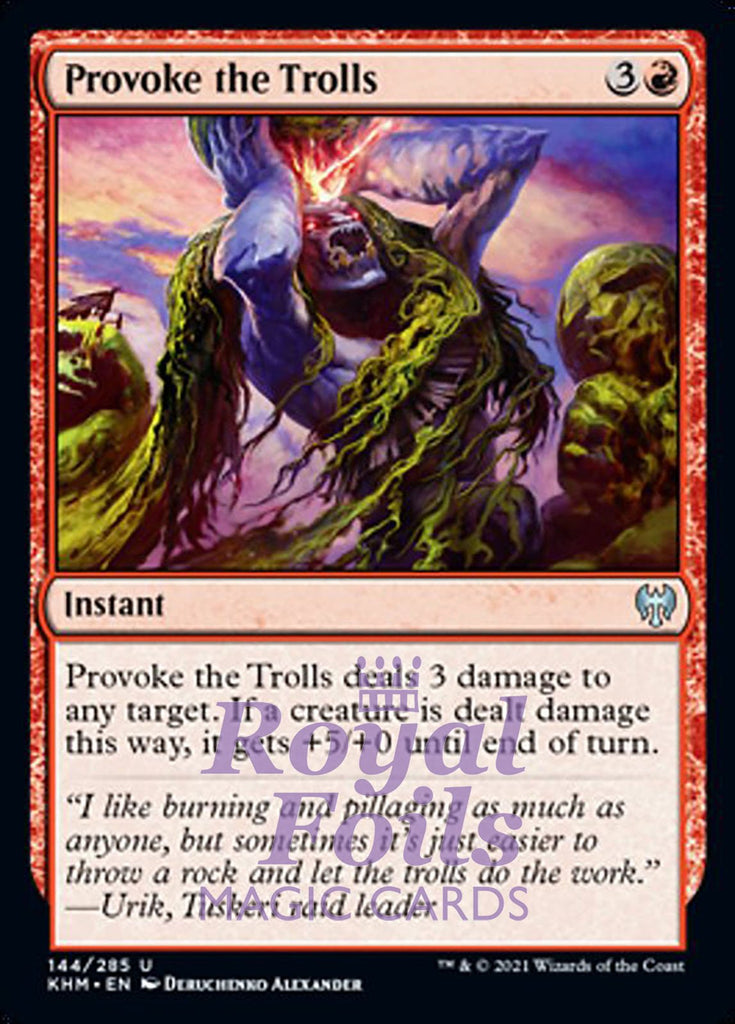 **4x FOIL Provoke the Trolls** KHM MTG Kaldheim Uncommon MINT red **4x FOIL Provoke the Trolls** KHM MTG Kaldheim Uncommon MINT red