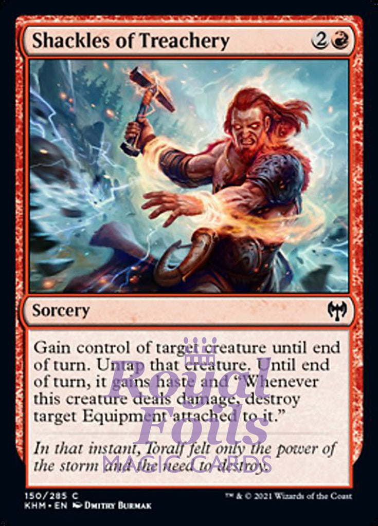 Shackles of Treachery 4x FOIL KHM MTG Kaldheim Common MINT red Shackles of Treachery 4x FOIL KHM MTG Kaldheim Common MINT red