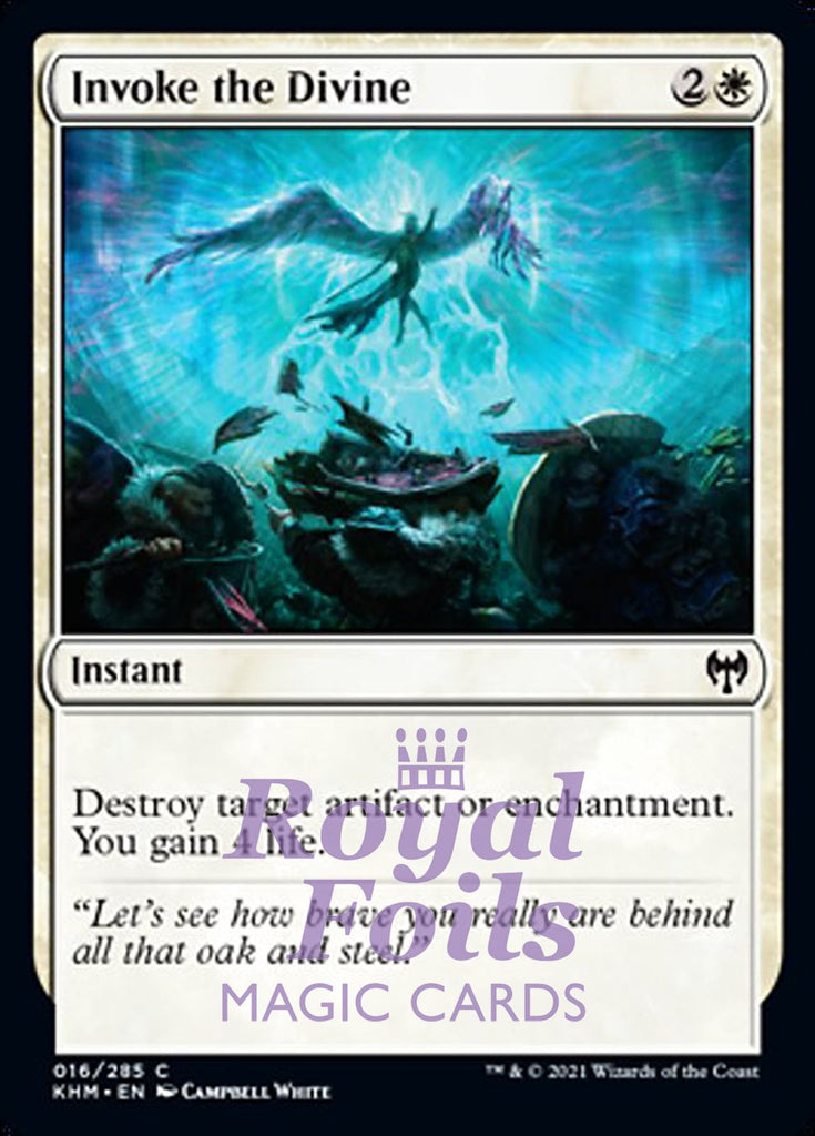 **4x FOIL Invoke the Divine** KHM MTG Kaldheim Common MINT white **4x FOIL Invoke the Divine** KHM MTG Kaldheim Common MINT white
