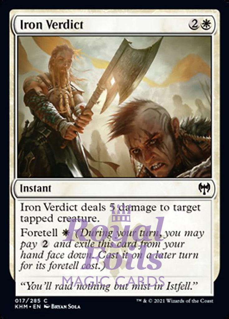 Iron Verdict 4x FOIL KHM MTG Kaldheim Common MINT white Iron Verdict 4x FOIL KHM MTG Kaldheim Common MINT white
