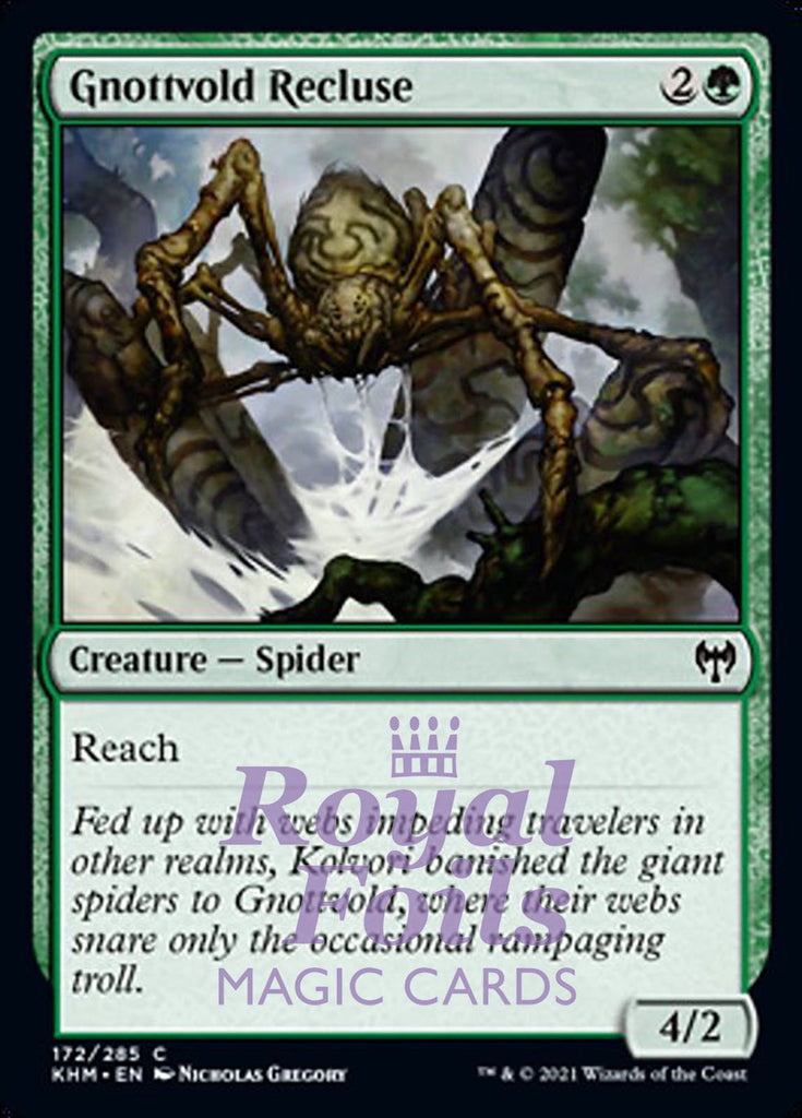 **4x FOIL Gnottvold Recluse** KHM MTG Kaldheim Common MINT green **4x FOIL Gnottvold Recluse** KHM MTG Kaldheim Common MINT green