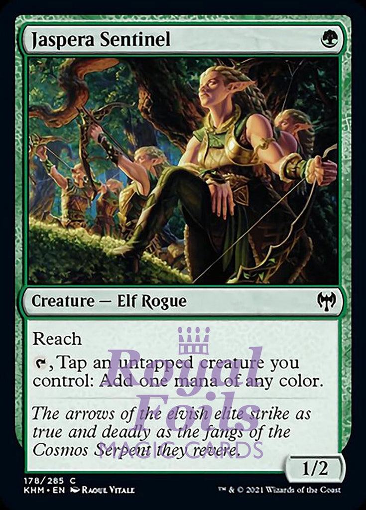 Jaspera Sentinel 4x FOIL KHM MTG Kaldheim Common MINT green Jaspera Sentinel 4x FOIL KHM MTG Kaldheim Common MINT green