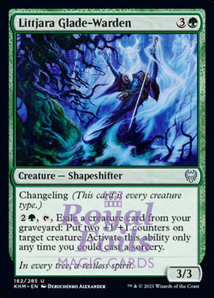Littjara Glade-Warden 4x FOIL KHM MTG Kaldheim Uncommon MINT green Littjara Glade-Warden 4x FOIL KHM MTG Kaldheim Uncommon MINT green