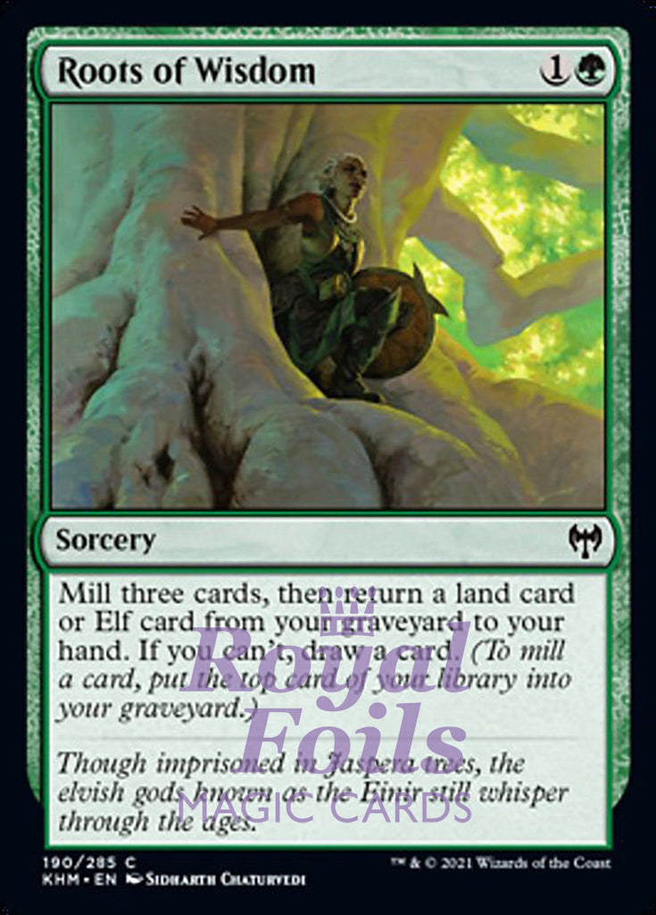 **4x FOIL Roots of Wisdom** KHM MTG Kaldheim Common MINT green **4x FOIL Roots of Wisdom** KHM MTG Kaldheim Common MINT green