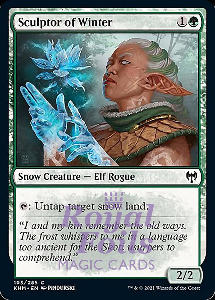 Sculptor of Winter 4x FOIL KHM MTG Kaldheim Common MINT green Sculptor of Winter 4x FOIL KHM MTG Kaldheim Common MINT green