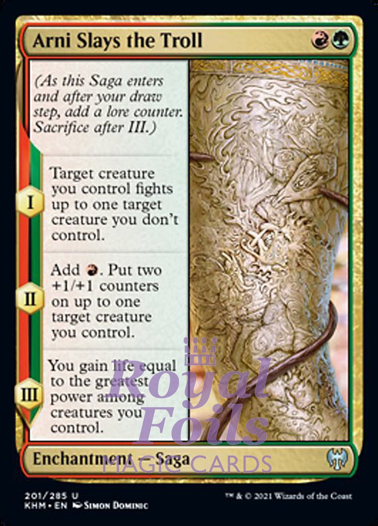 Arni Slays the Troll 4x FOIL KHM MTG Kaldheim Uncommon MINT red green Arni Slays the Troll 4x FOIL KHM MTG Kaldheim Uncommon MINT red green