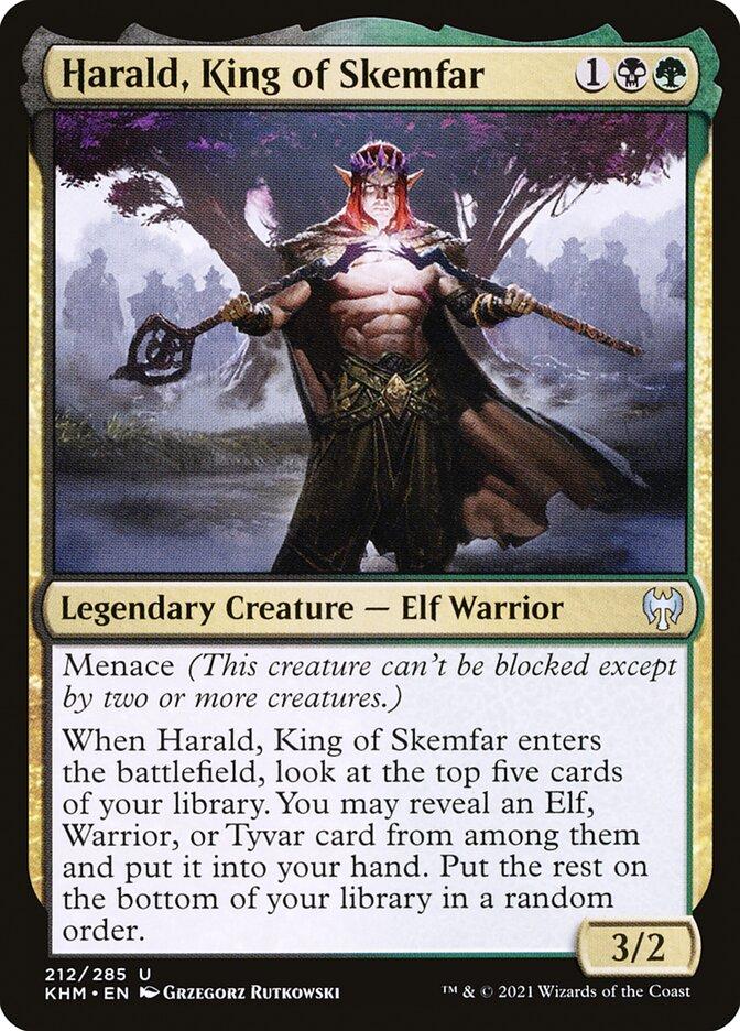 **4x FOIL Harald, King of Skemfar** KHM MTG Kaldheim Uncommon MINT black green **4x FOIL Harald, King of Skemfar** KHM MTG Kaldheim Uncommon MINT black green