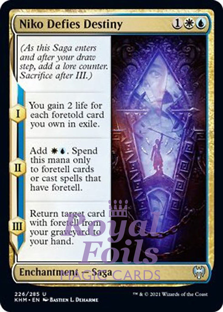 **4x FOIL Niko Defies Destiny** KHM MTG Kaldheim Uncommon MINT white blue **4x FOIL Niko Defies Destiny** KHM MTG Kaldheim Uncommon MINT white blue