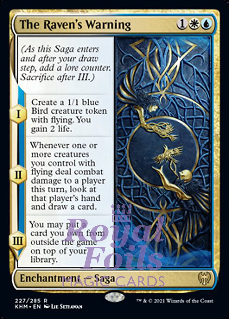 The Raven's Warning 2x FOIL KHM MTG Kaldheim Rare MINT white blue The Raven's Warning 2x FOIL KHM MTG Kaldheim Rare MINT white blue