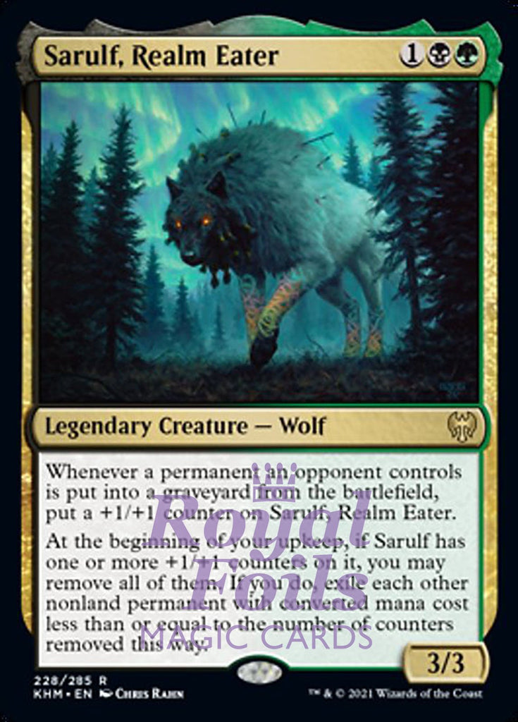 **2x FOIL Sarulf, Realm Eater** KHM MTG Kaldheim Rare MINT black green **2x FOIL Sarulf, Realm Eater** KHM MTG Kaldheim Rare MINT black green