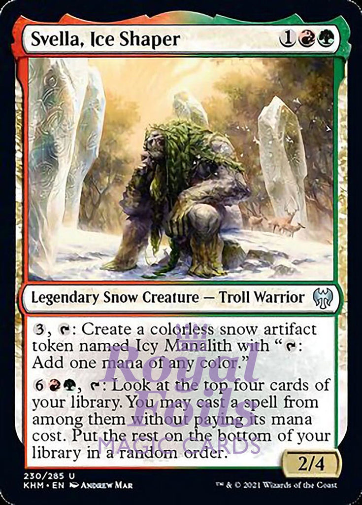 **4x FOIL Svella, Ice Shaper** KHM MTG Kaldheim Uncommon MINT red green **4x FOIL Svella, Ice Shaper** KHM MTG Kaldheim Uncommon MINT red green