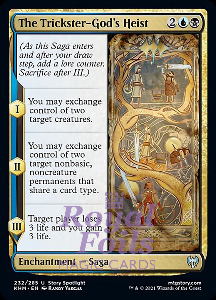 **4x FOIL The Trickster-God's Heist** KHM MTG Kaldheim Uncommon MINT blue black **4x FOIL The Trickster-God's Heist** KHM MTG Kaldheim Uncommon MINT blue black