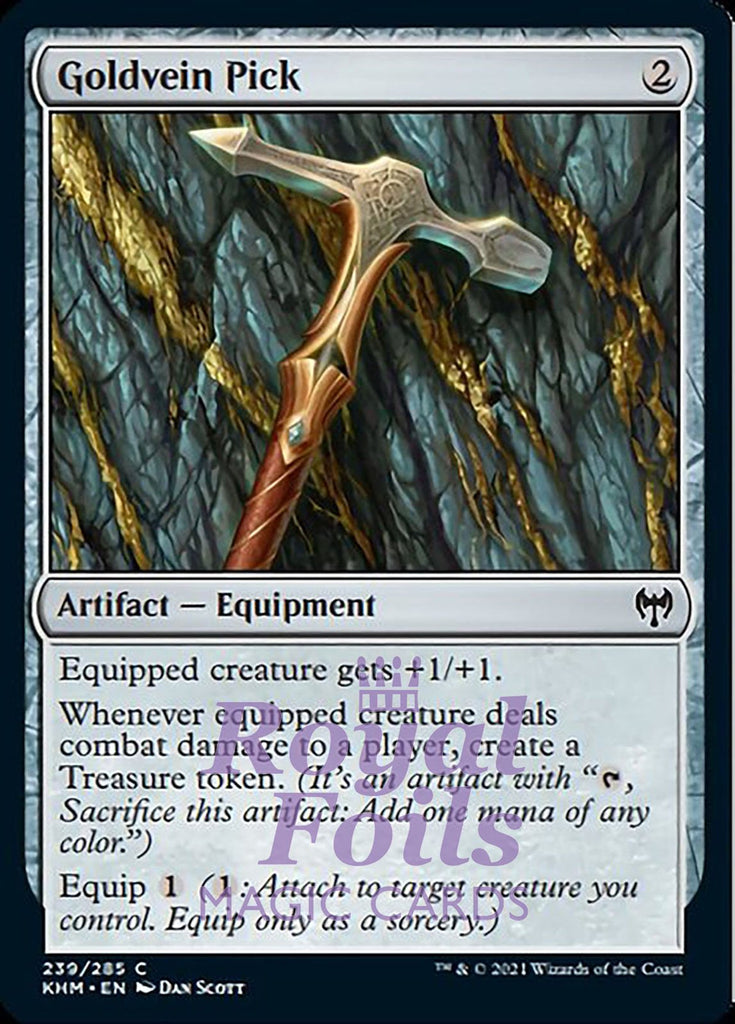 Goldvein Pick 4x FOIL KHM MTG Kaldheim Common MINT artifact Goldvein Pick 4x FOIL KHM MTG Kaldheim Common MINT artifact