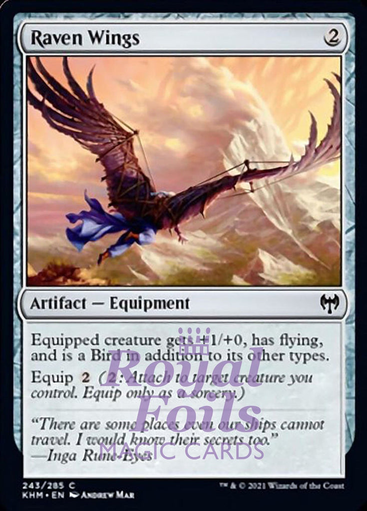 **4x FOIL Raven Wings** KHM MTG Kaldheim Common MINT artifact **4x FOIL Raven Wings** KHM MTG Kaldheim Common MINT artifact