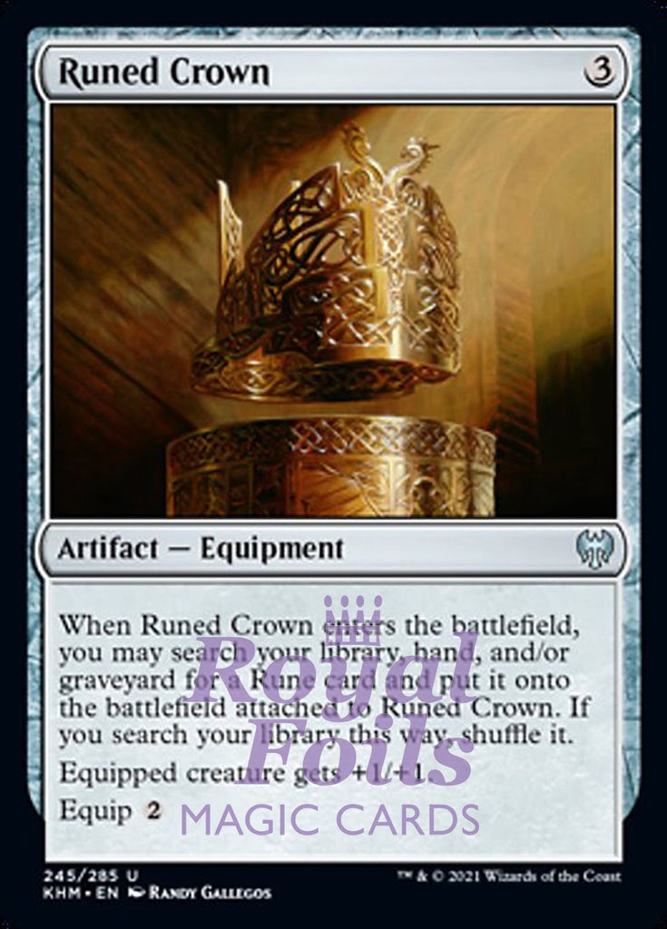 **4x FOIL Runed Crown** KHM MTG Kaldheim Uncommon MINT artifact **4x FOIL Runed Crown** KHM MTG Kaldheim Uncommon MINT artifact
