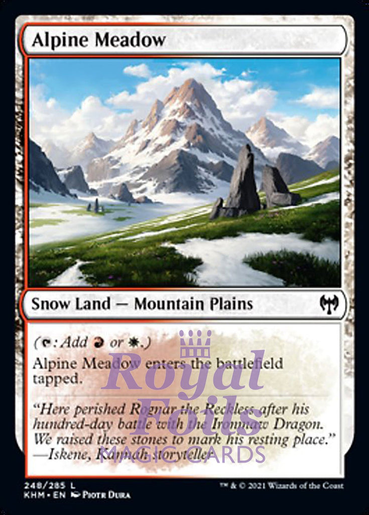 Alpine Meadow 4x FOIL KHM MTG Kaldheim Common MINT red white land Alpine Meadow 4x FOIL KHM MTG Kaldheim Common MINT red white land