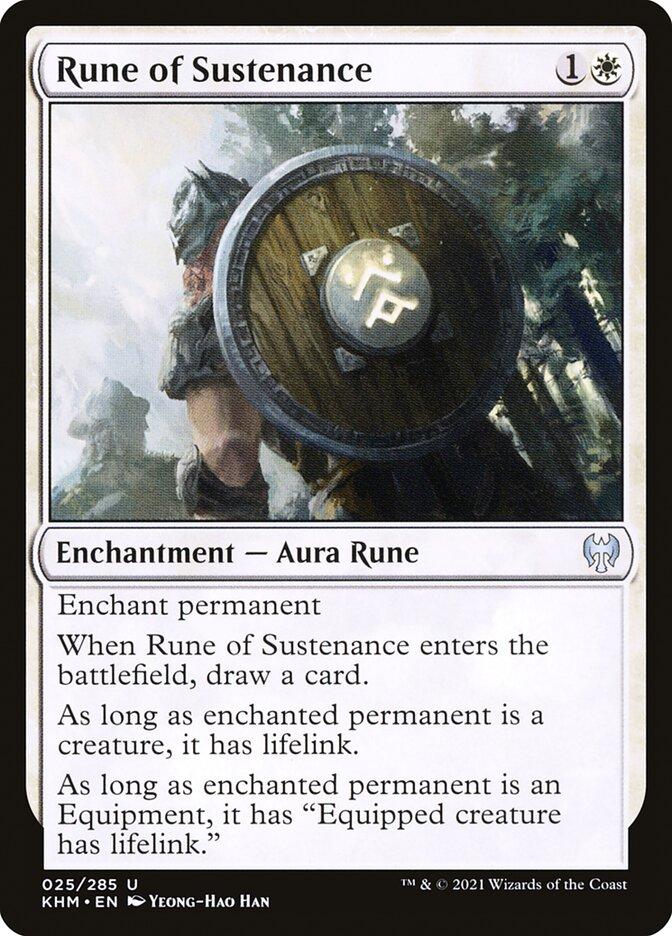Rune of Sustenance 2x FOIL KHM MTG Kaldheim Uncommon MINT white Rune of Sustenance 2x FOIL KHM MTG Kaldheim Uncommon MINT white