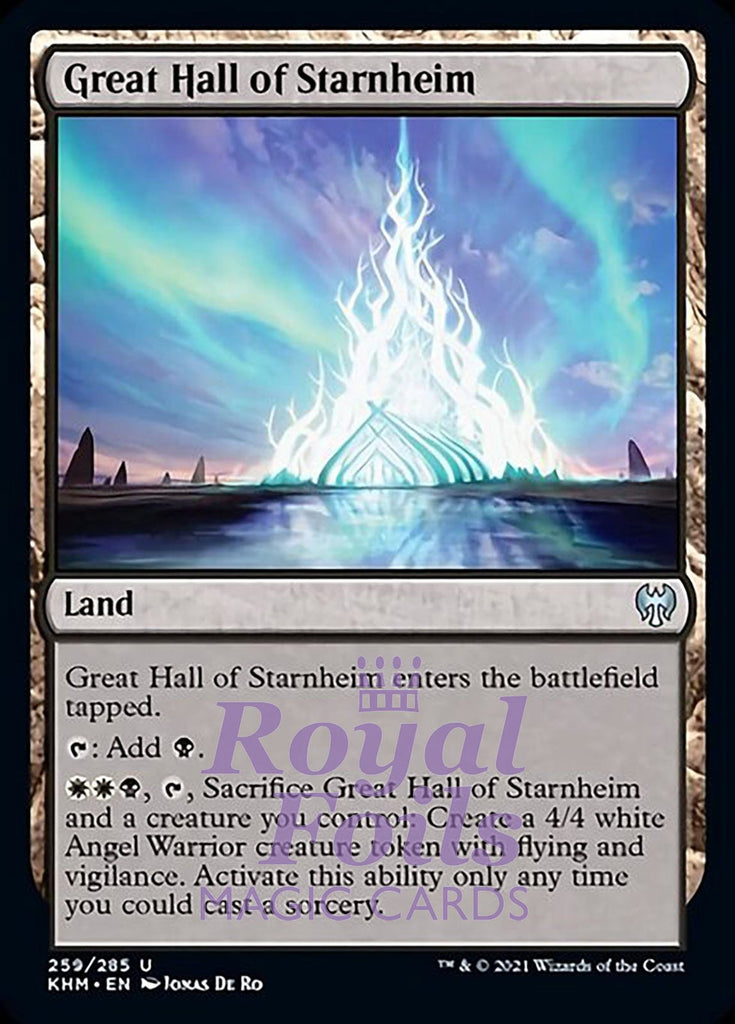 **4x FOIL Great Hall of Starnheim** KHM MTG Kaldheim Uncommon MINT black land **4x FOIL Great Hall of Starnheim** KHM MTG Kaldheim Uncommon MINT black land