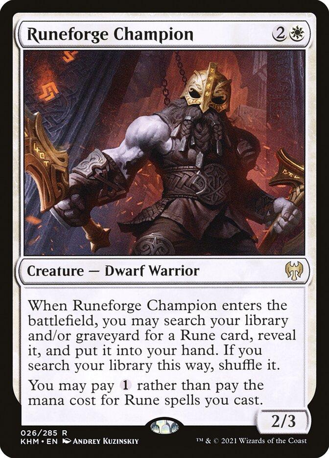Runeforge Champion 2x FOIL KHM MTG Kaldheim Rare MINT white Runeforge Champion 2x FOIL KHM MTG Kaldheim Rare MINT white