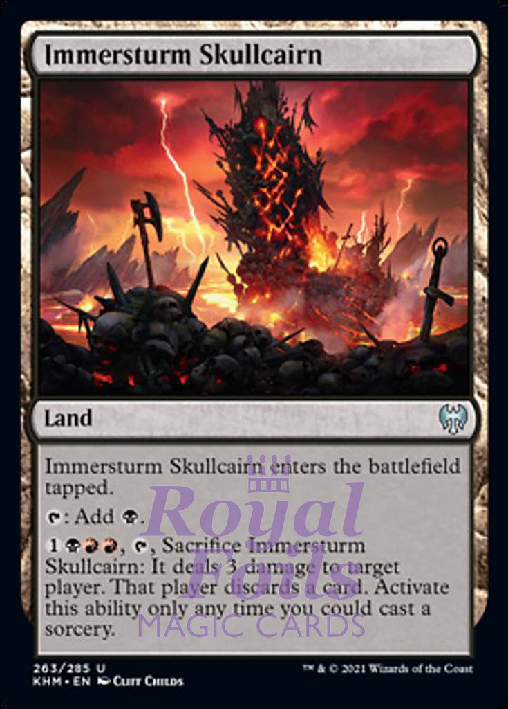 Immersturm Skullcairn 4x FOIL KHM MTG Kaldheim Uncommon MINT black land Immersturm Skullcairn 4x FOIL KHM MTG Kaldheim Uncommon MINT black land