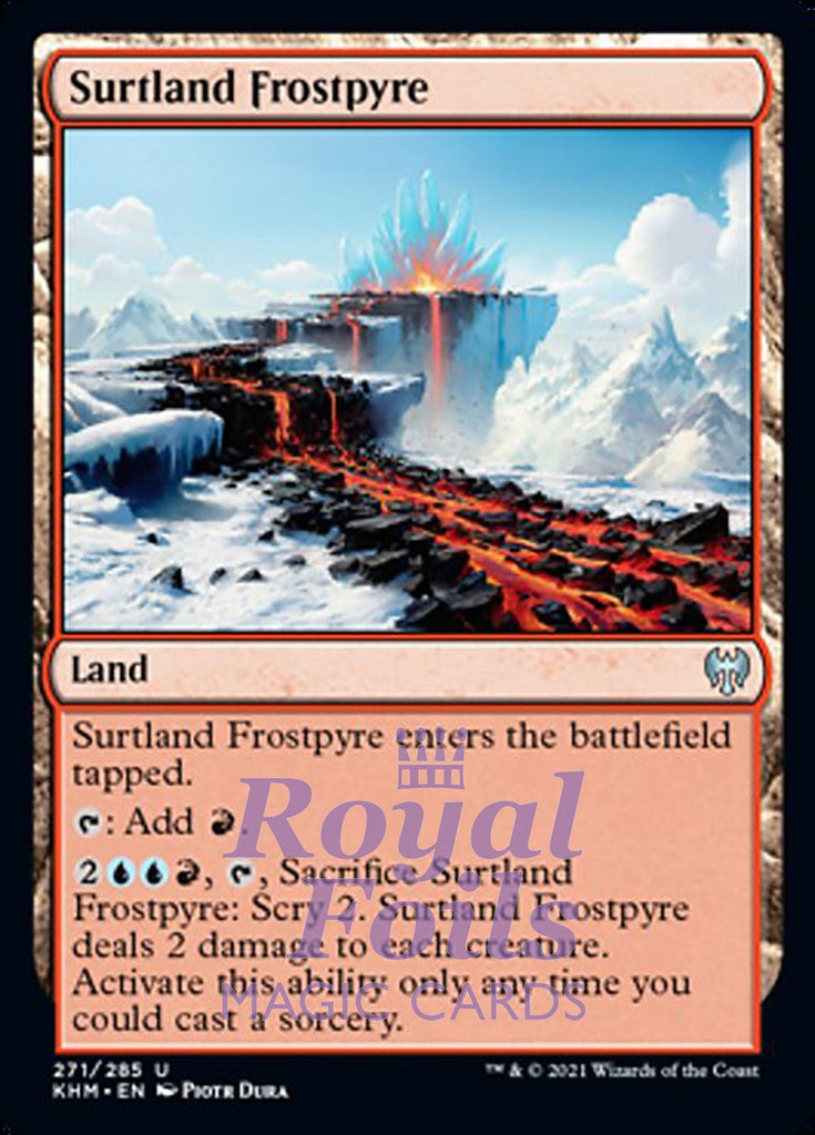 Surtland Frostpyre 4x FOIL KHM MTG Kaldheim Uncommon MINT blue red land Surtland Frostpyre 4x FOIL KHM MTG Kaldheim Uncommon MINT blue red land