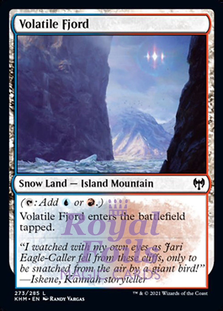 **2x FOIL Volatile Fjord** KHM MTG Kaldheim Common MINT blue red land **2x FOIL Volatile Fjord** KHM MTG Kaldheim Common MINT blue red land