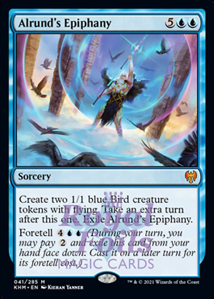 **1x FOIL Alrund's Epiphany** KHM MTG Kaldheim Mythic MINT blue **1x FOIL Alrund's Epiphany** KHM MTG Kaldheim Mythic MINT blue