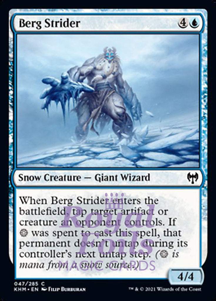 **4x FOIL Berg Strider** KHM MTG Kaldheim Common MINT blue **4x FOIL Berg Strider** KHM MTG Kaldheim Common MINT blue
