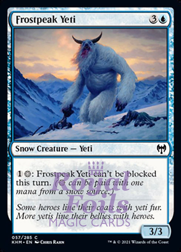 Frostpeak Yeti 4x FOIL KHM MTG Kaldheim Common MINT blue Frostpeak Yeti 4x FOIL KHM MTG Kaldheim Common MINT blue