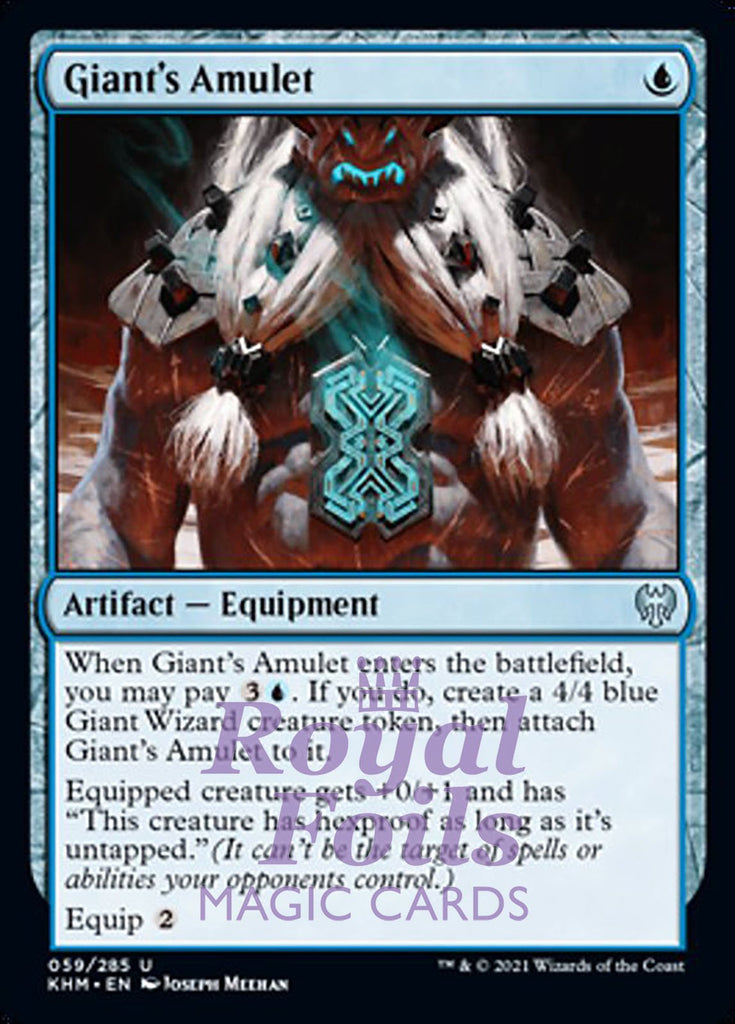 Giant's Amulet 4x FOIL KHM MTG Kaldheim Uncommon MINT blue artifact Giant's Amulet 4x FOIL KHM MTG Kaldheim Uncommon MINT blue artifact