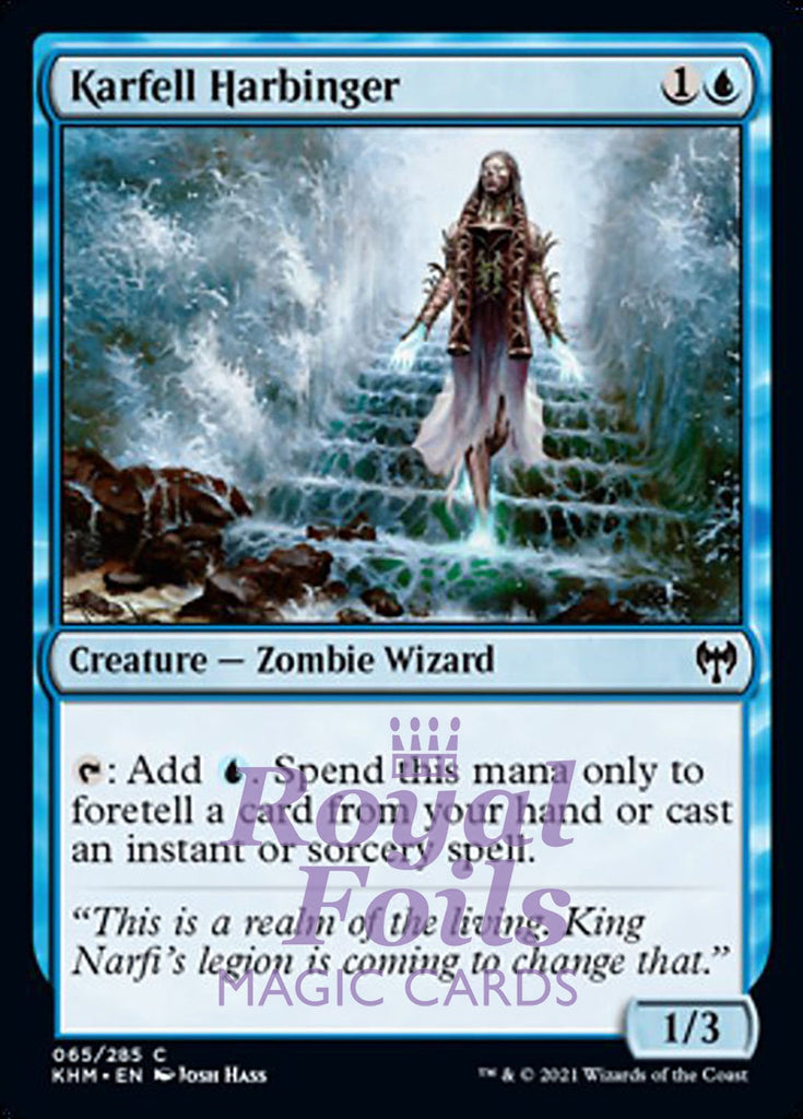 **4x FOIL Karfell Harbinger** KHM MTG Kaldheim Common MINT blue **4x FOIL Karfell Harbinger** KHM MTG Kaldheim Common MINT blue