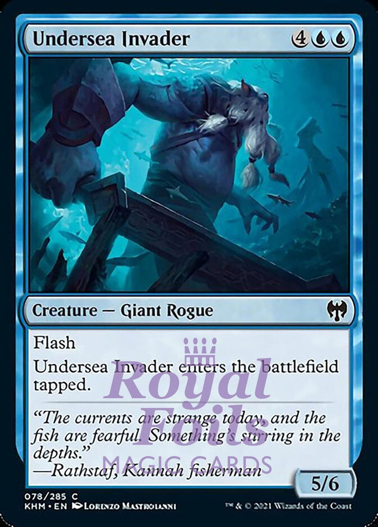 **4x FOIL Undersea Invader** KHM MTG Kaldheim Common MINT blue **4x FOIL Undersea Invader** KHM MTG Kaldheim Common MINT blue