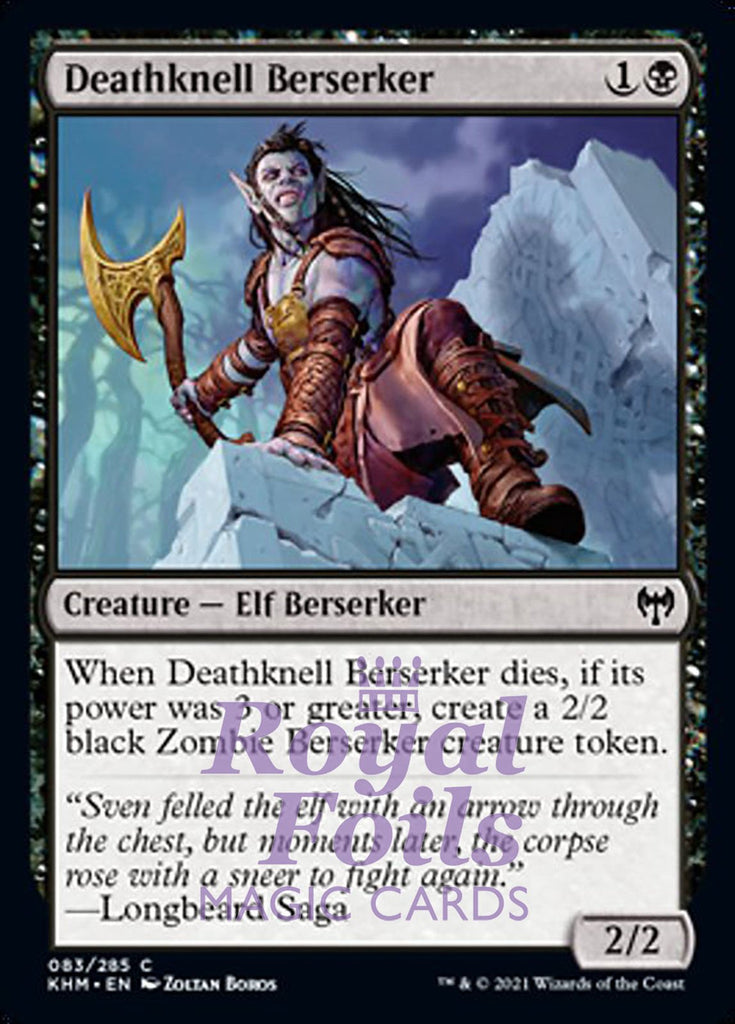 **4x FOIL Deathknell Berserker** KHM MTG Kaldheim Common MINT black **4x FOIL Deathknell Berserker** KHM MTG Kaldheim Common MINT black