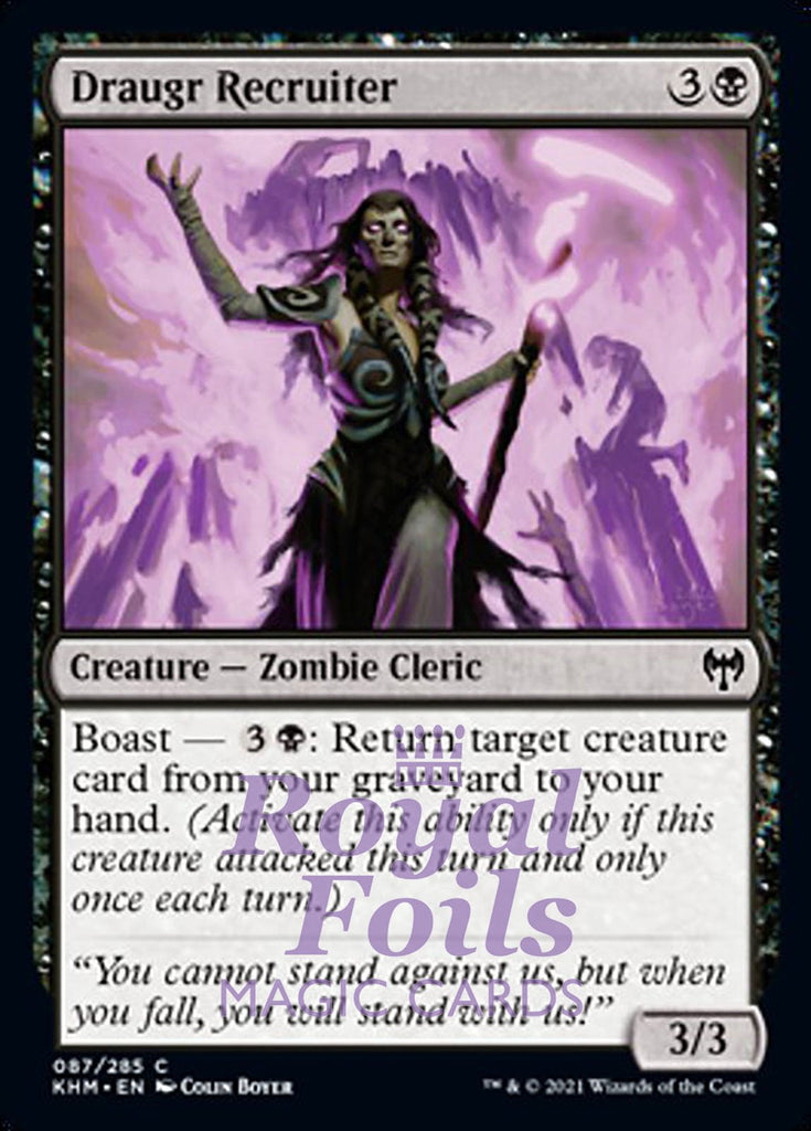 Draugr Recruiter 4x FOIL KHM MTG Kaldheim Common MINT white Draugr Recruiter 4x FOIL KHM MTG Kaldheim Common MINT white