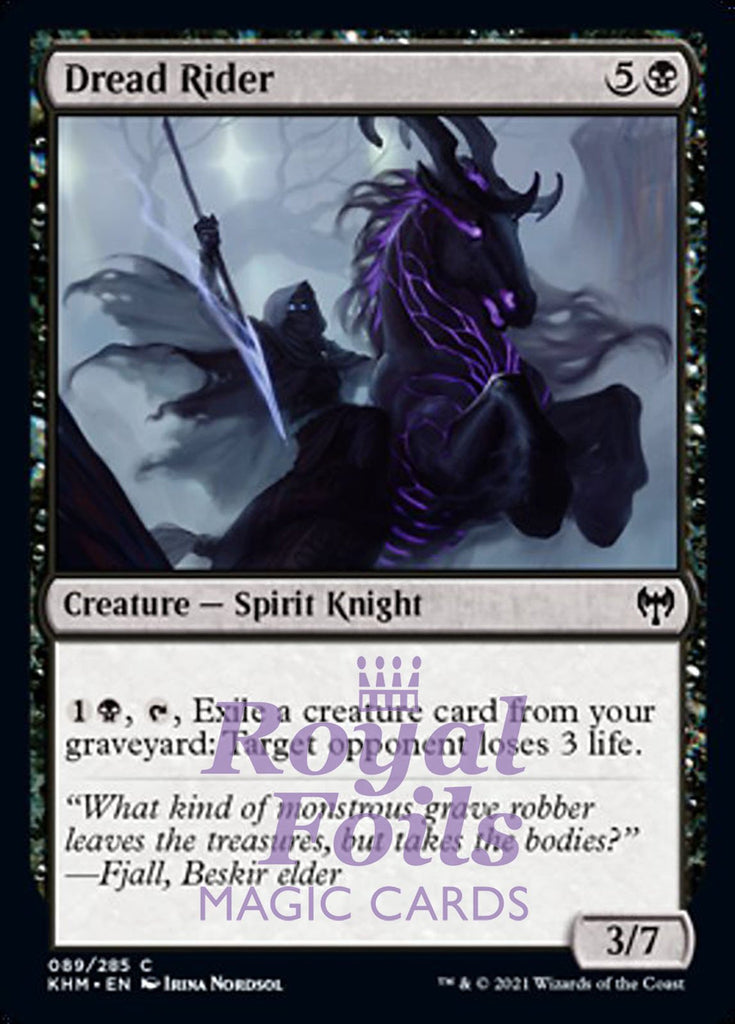 **4x FOIL Dread Rider** KHM MTG Kaldheim Common MINT black **4x FOIL Dread Rider** KHM MTG Kaldheim Common MINT black