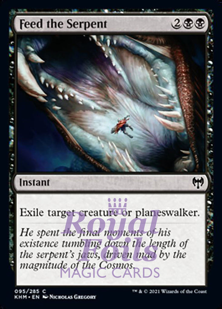 Feed the Serpent 4x FOIL KHM MTG Kaldheim Common MINT black Feed the Serpent 4x FOIL KHM MTG Kaldheim Common MINT black