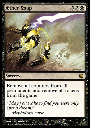 Aether Snap 1x FOIL DST MTG Darksteel Rare MINT Æther black
