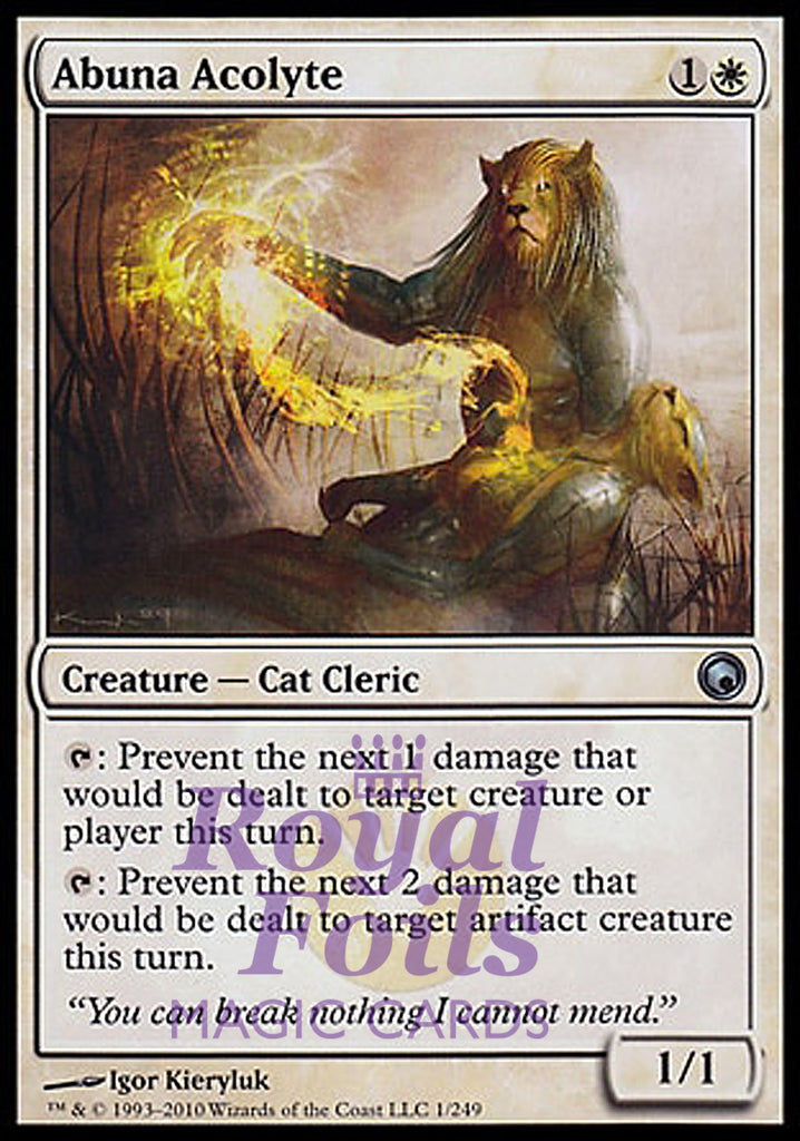 Abuna Acolyte 2x FOIL SOM MTG Scars of Mirrodin Uncommon MINT white