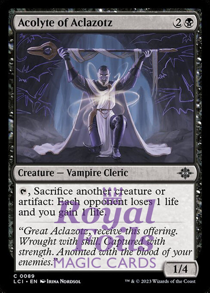 Acolyte of Aclazotz 4x FOIL Lost Caverns of Ixalan MTG LCI Common MINT black