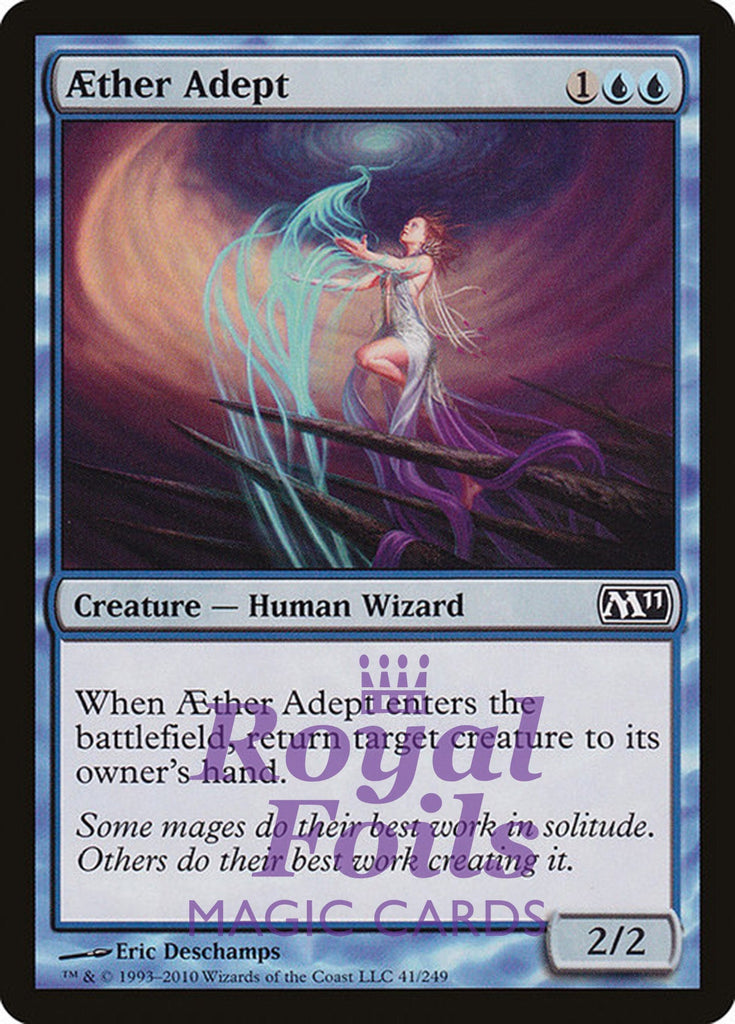 Aether Adept 1x FOIL MTG M11 Core Set Common MINT blue