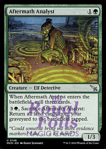 Aftermath Analyst 1x FOIL MTG Murders at Karlov Manor MKM Uncommon MINT green