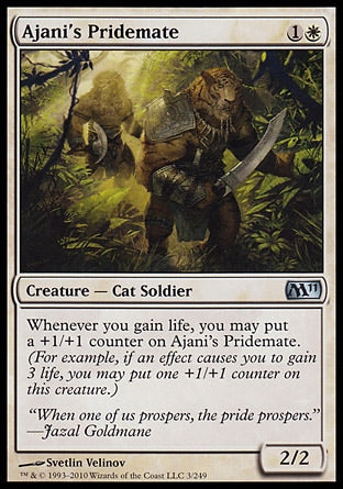Ajani's Pridemate 1x FOIL MTG M11 Core Set Uncommon MINT white