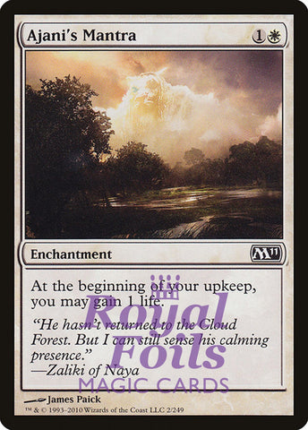 Ajani's Mantra 1x FOIL MTG M11 Core Set Common MINT white