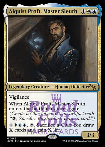 Alquist Proft, Master Sleuth 1x FOIL MTG Murders at Karlov Manor MKM Mythic MINT white blue