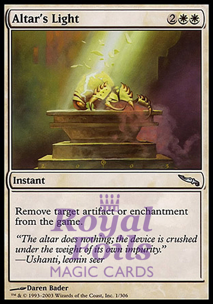 Altar's Light 5x FOIL MDN MTG Mirrodin Uncommon 1 MINT + 4 NM- white
