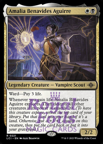 Amalia Benavides Aguirre 1x FOIL Lost Caverns of Ixalan MTG LCI Rare MINT white black