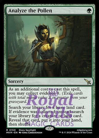 Analyze the Pollen 1x FOIL MTG Murders at Karlov Manor MKM Rare MINT green