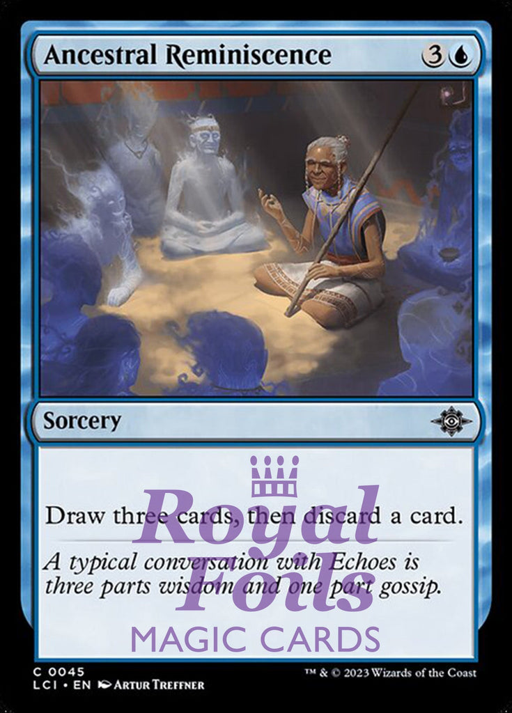 Ancestral Reminiscence 4x FOIL Lost Caverns of Ixalan MTG LCI Common MINT blue