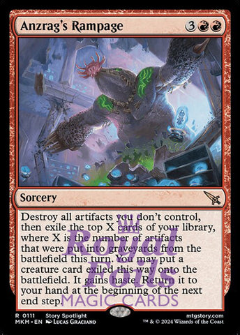 Anzrag's Rampage 2x FOIL MTG Murders at Karlov Manor MKM Rare MINT red