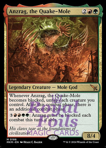 Anzrag, the Quake-Mole 1x FOIL MTG Murders at Karlov Manor MKM Mythic MINT red green